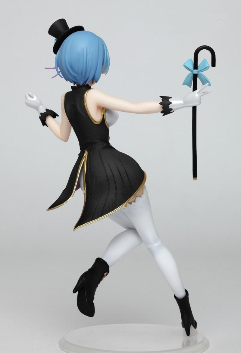 Close-up of Rem's face and wand, highlighting her magician costume details