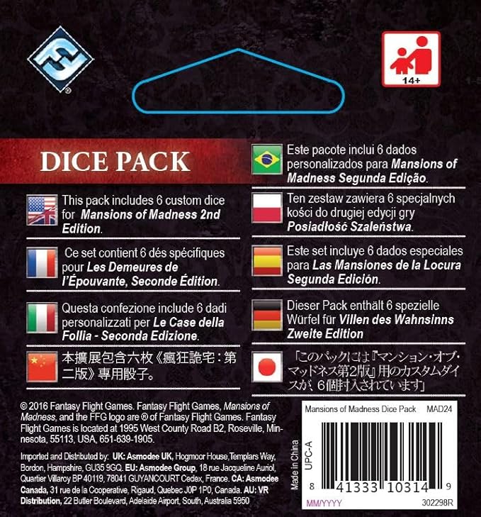 Fantasy Flight Games - Mansions of Madness Second Edition Dice Pack