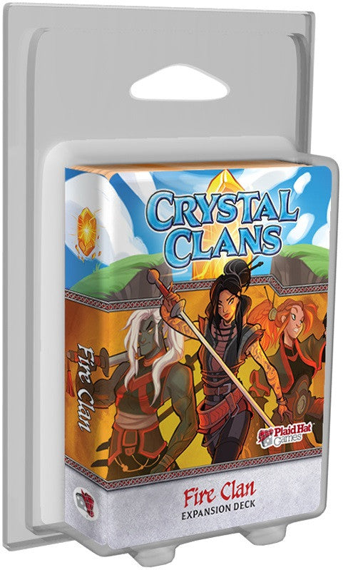Card game box featuring a fiery character wielding dual swords, with flame effects around