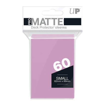 Ultra Pro Pro Matte small deck protector sleeves, light pink color, pack of 60 (62mm x 89mm)