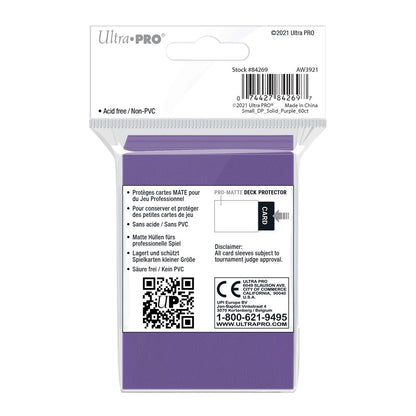 Ultra PRO Pro-Matte Deck Protector card sleeves in purple retail packaging
