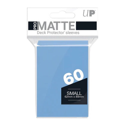 Ultra Pro Pro Matte light blue card sleeves (60 count, small size 62x89mm)
