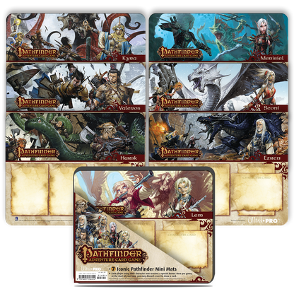 Ultra Pro Rise of the Runelords Base Set Mini Mats for Pathfinder Adventure Card Game 7-Piece Set - Good Games