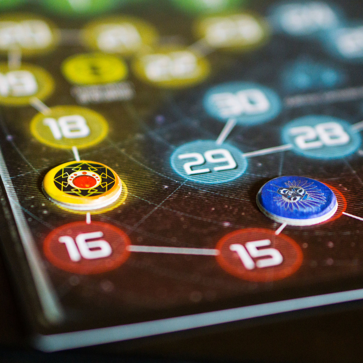 Close-up of Imperius board and pieces