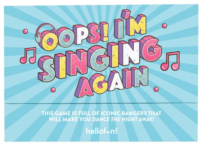 Hello Fun Studios Oops I'm Singing Again Party Card Game