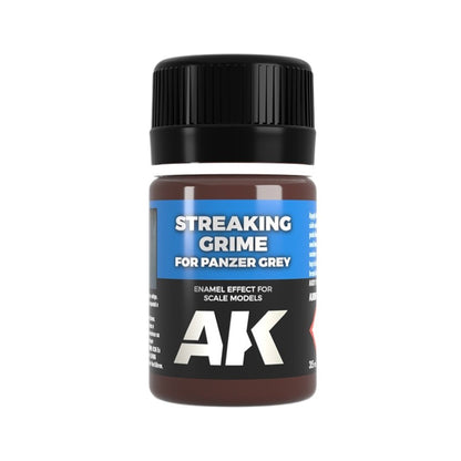 AK Interactive Weathering Enamel Color Streaking Grime for Panzer Grey Vehicles 35ml - Good Games