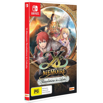 Ys Memoire: Revelations in Celceta Nintendo Switch game case, featuring anime fantasy cover art