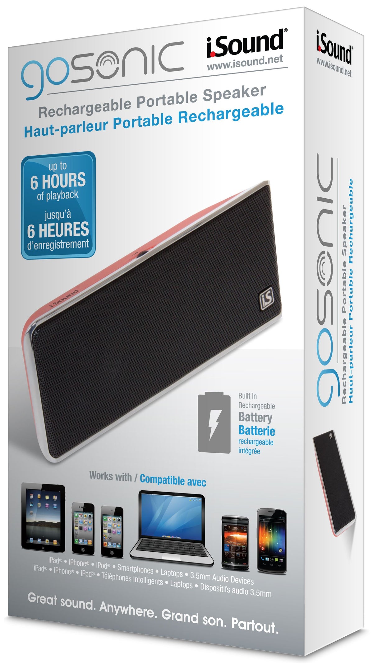 iSound - Gosonic Wired Speaker - Red