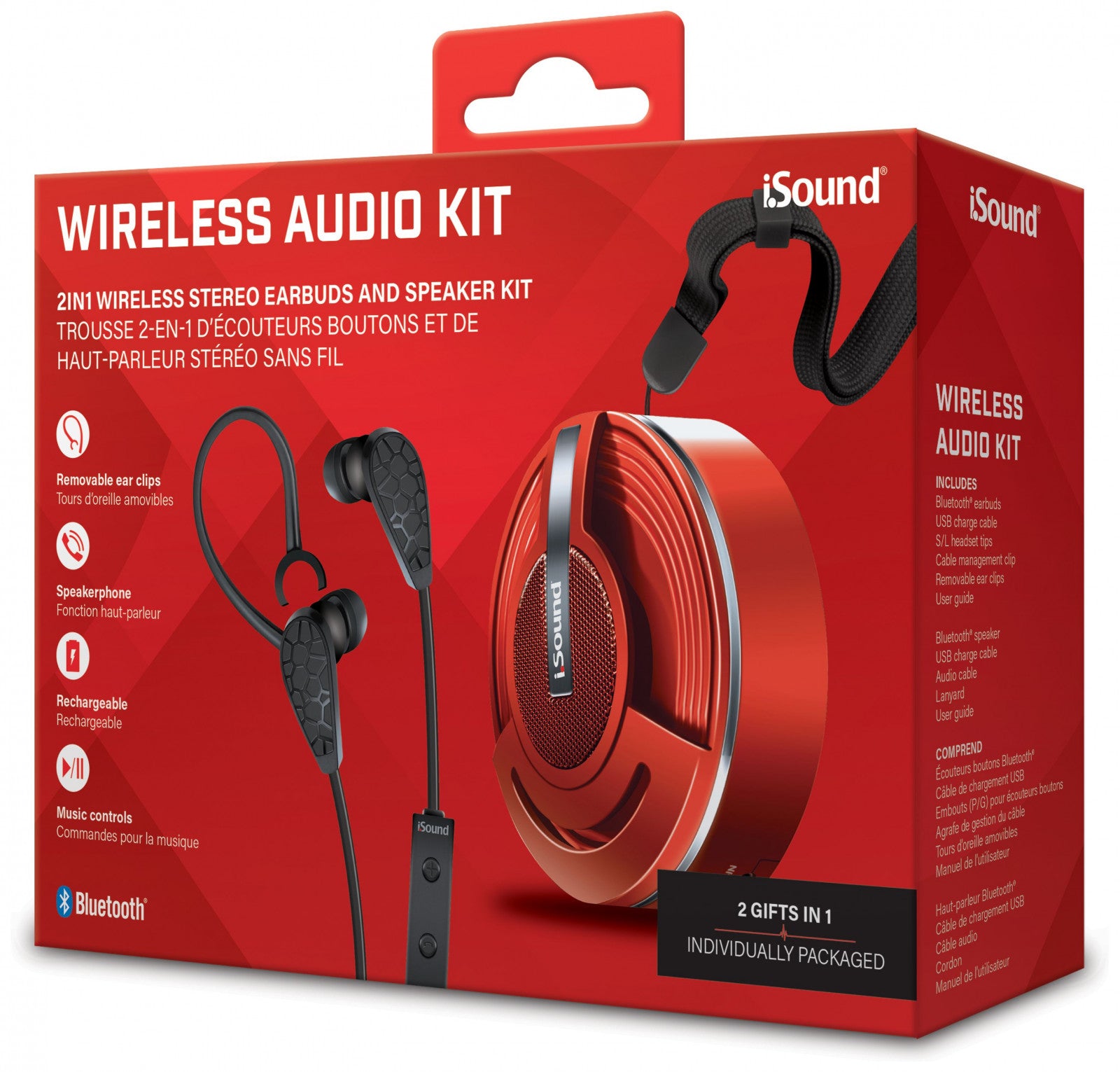 iSound - Bluetooth Wireless Audio Kit - Red - Good Games