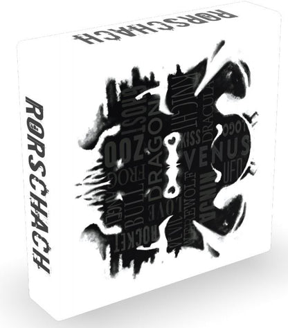 Rorschach test design on a white box