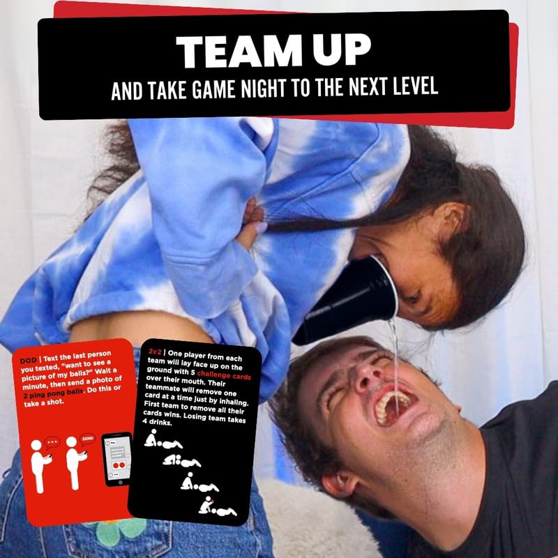 Group party scene playing Do or Drink Team Wars