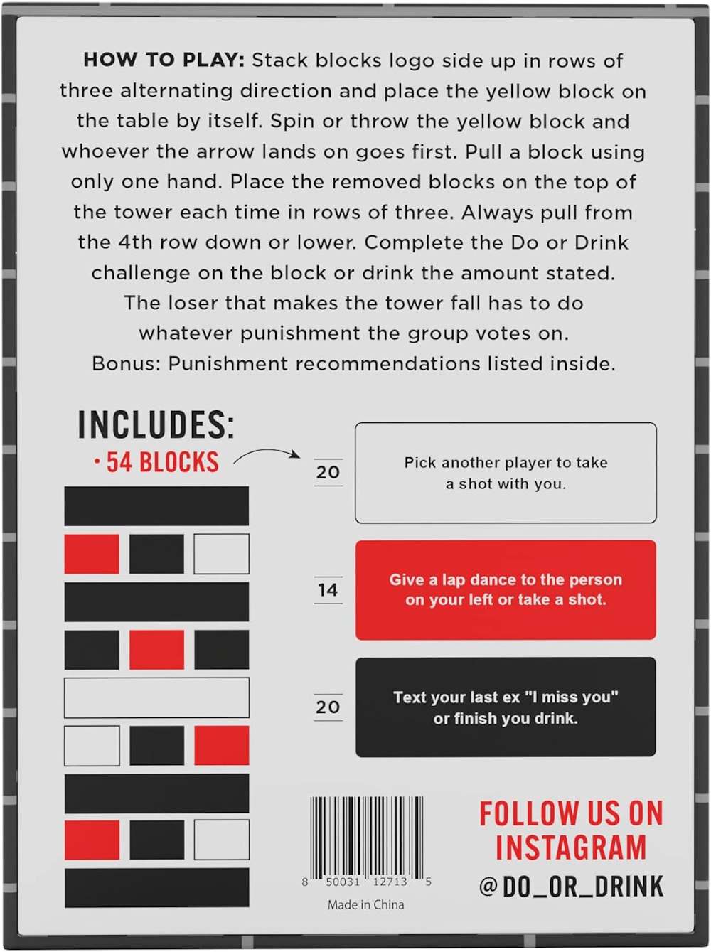 Game back retail packaging including instruction