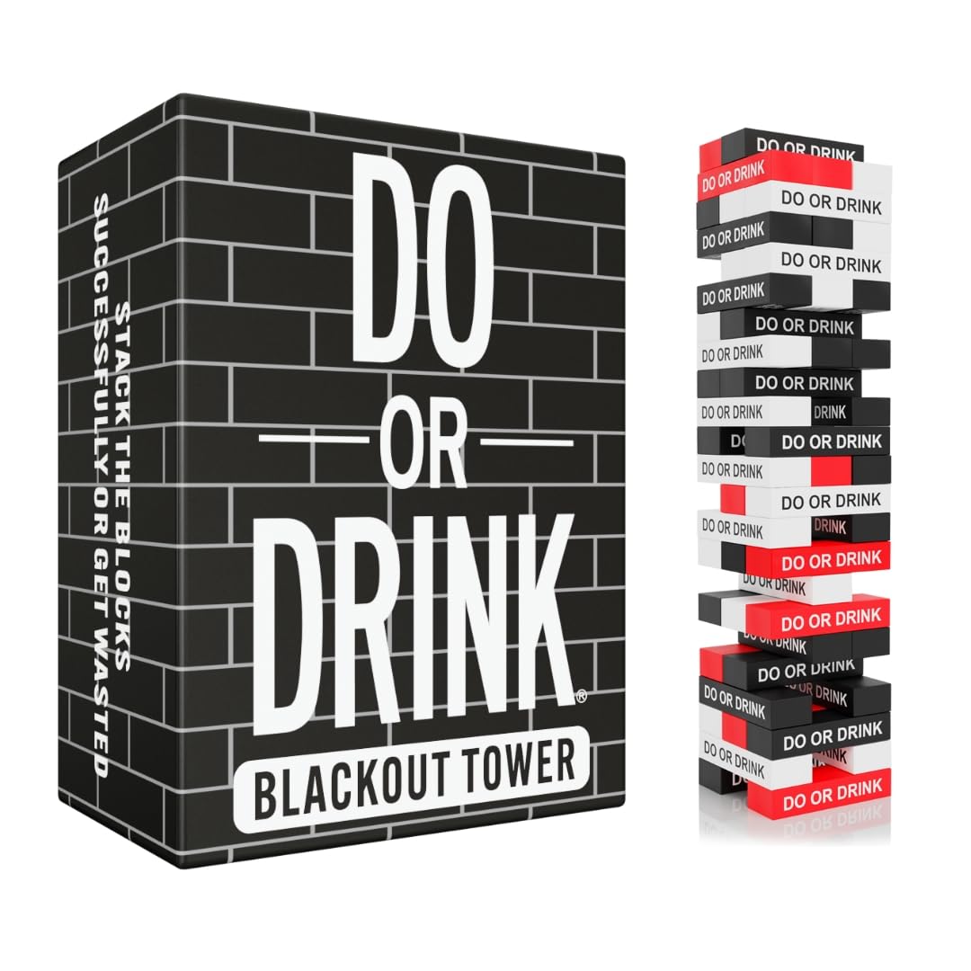 Close-up of stacked wooden blocks and game box