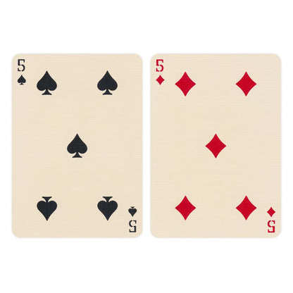 Five of Spades and Five of Diamonds playing cards displayed side by side