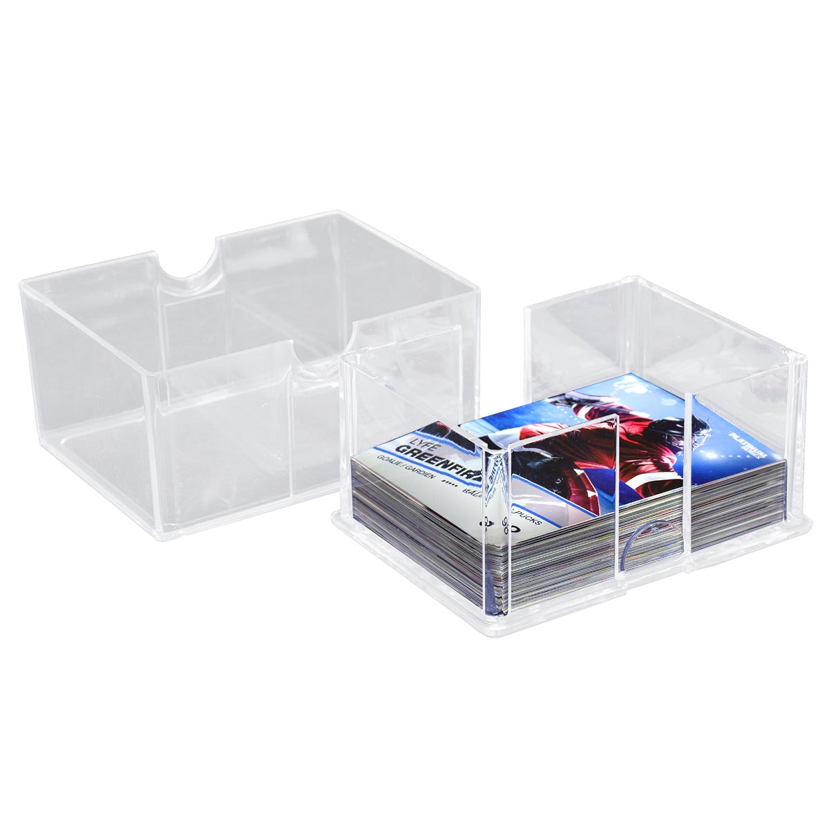 Ultra Pro UP81723 Diamond Corner Card Storage Box for 100 Cards - Clear - Good Games