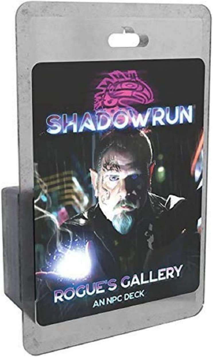Shadowrun Rogues Gallery NPC Deck box front featuring multicolor themed packaging