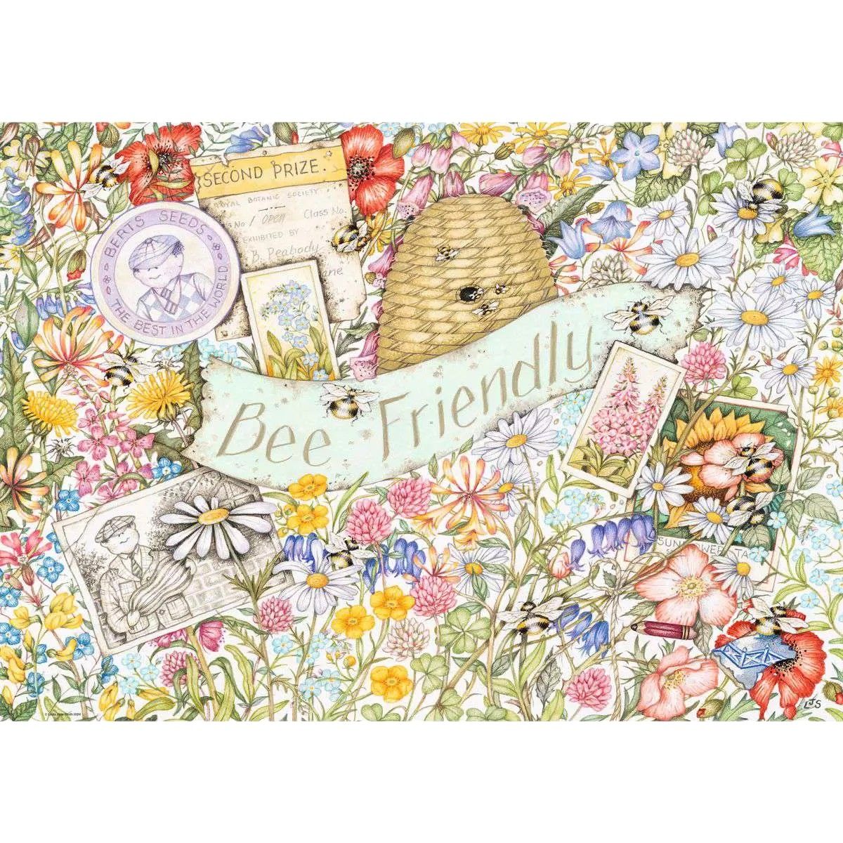 Ravensburger Bee Friendly Puzzle 1000 Pieces completed puzzle view