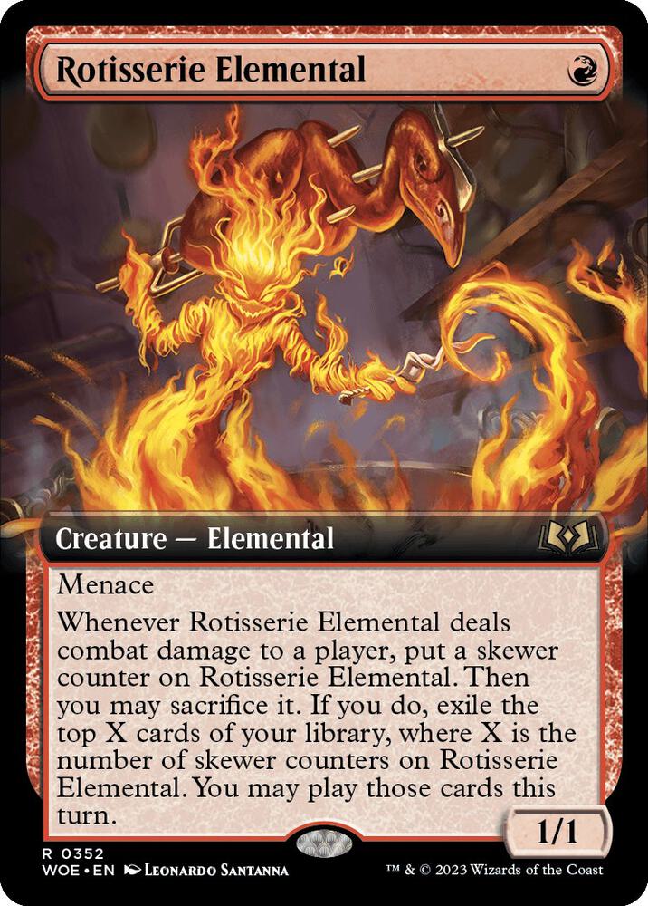 Rotisserie Elemental 352/276 (Wilds of Eldraine)  - Extended Art Foil