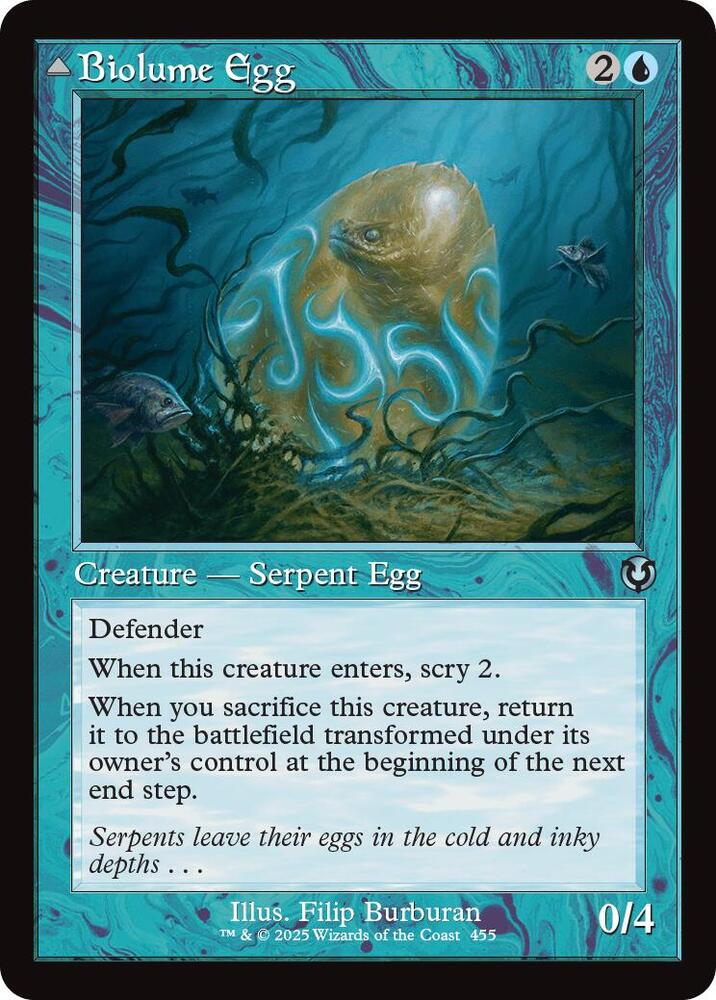 Biolume Egg // Biolume Serpent 455/287 (Innistrad Remastered)  - Retro Foil
