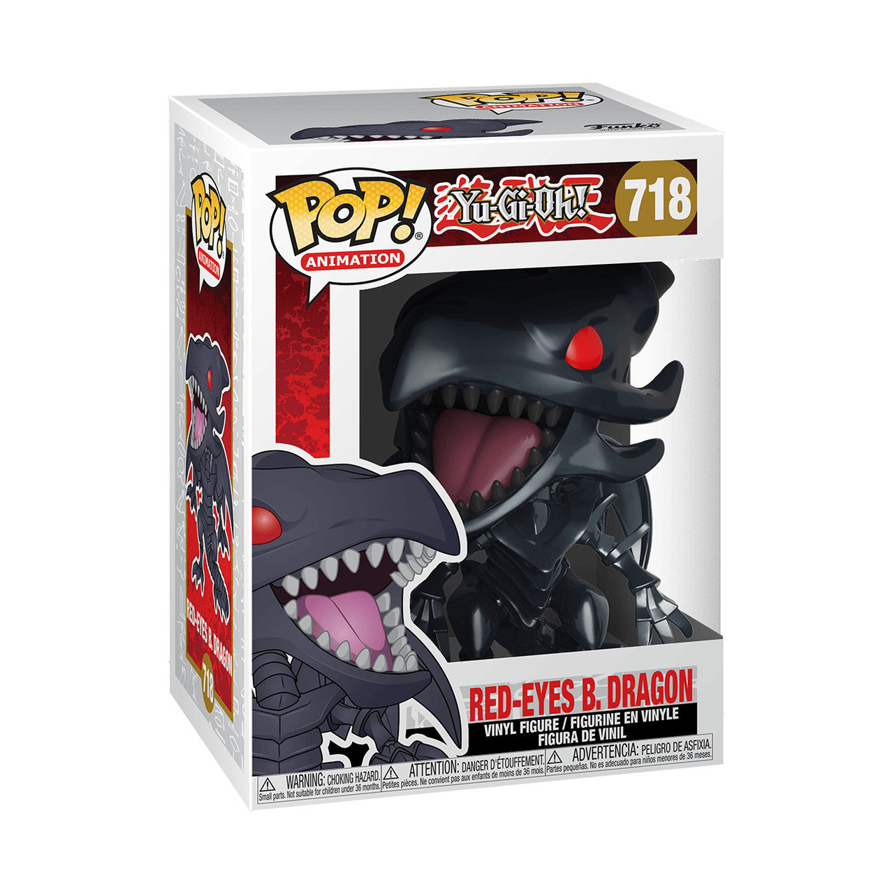 Yu-Gi-Oh! Funko Pop! Animation 718 Red-Eyes B. Dragon vinyl figure, black dragon with red eyes, boxed