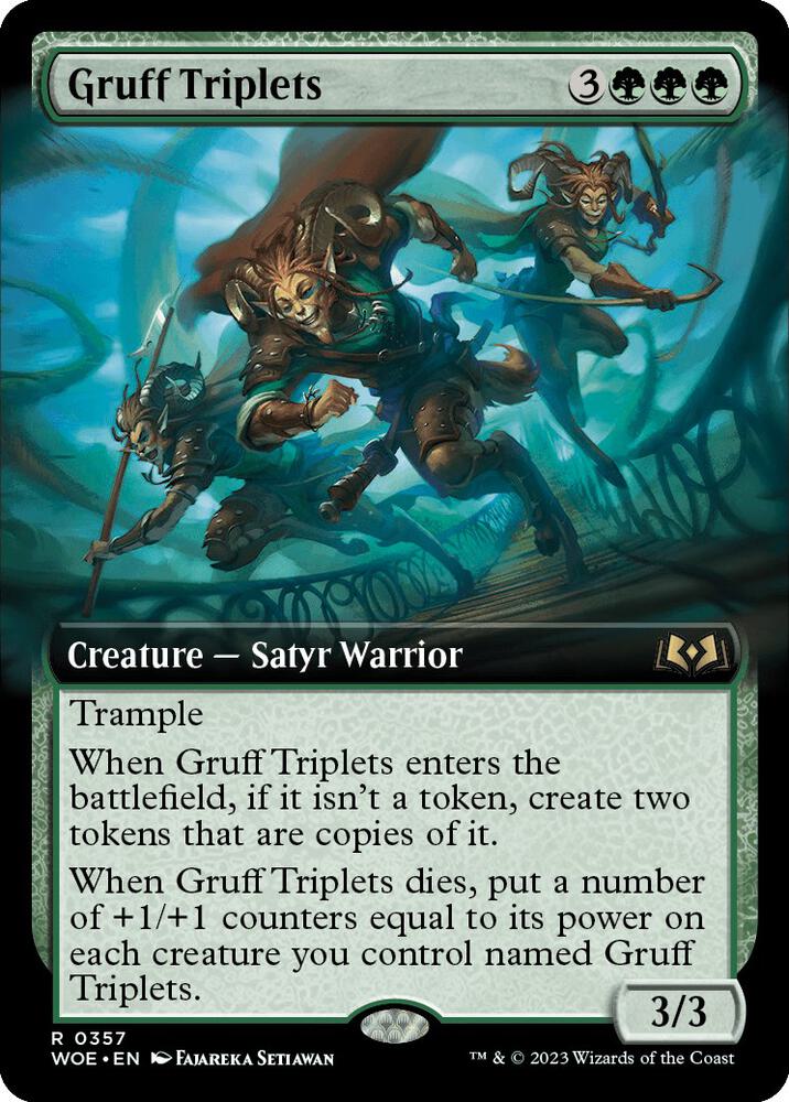 Gruff Triplets 357/276 (Wilds of Eldraine)  - Extended Art