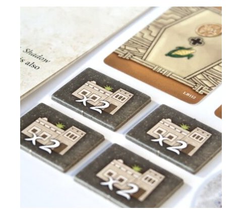 Overview of Board and Dice Loot Box #1 items on display