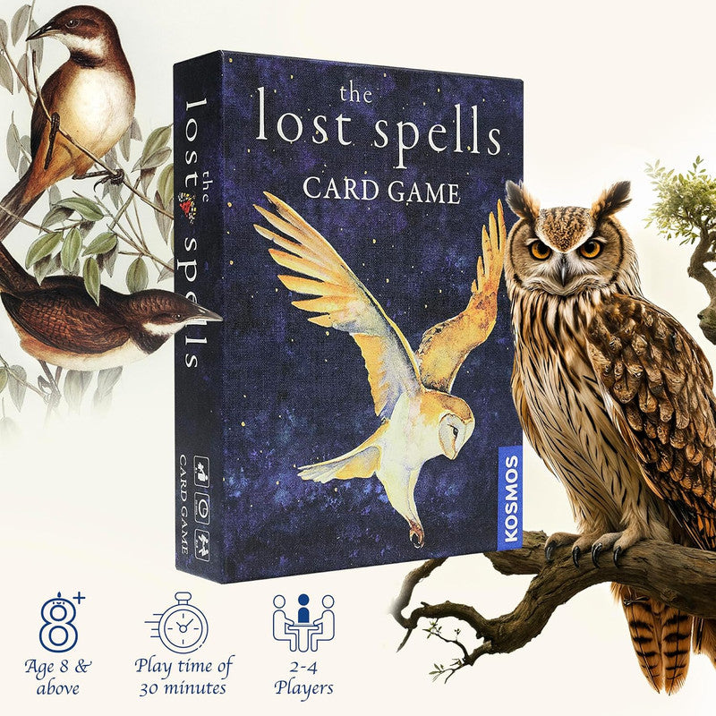 Back of The Lost Spells Card Game box showing game description and contents