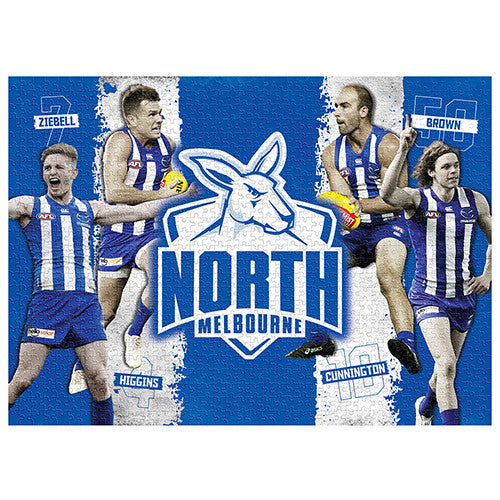 North Melbourne Kangaroos AFL jigsaw puzzle with 4 players