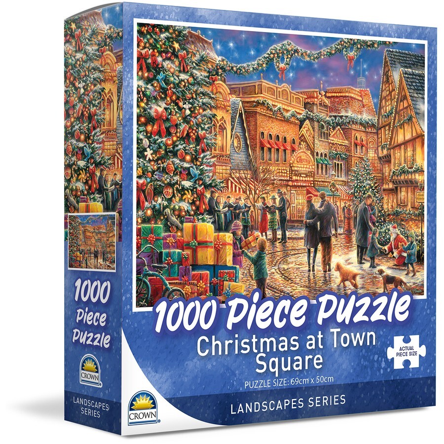 Crown Landscapes Series 1 Christmas at Town Square 1000 Piece Jigsaw - Good Games