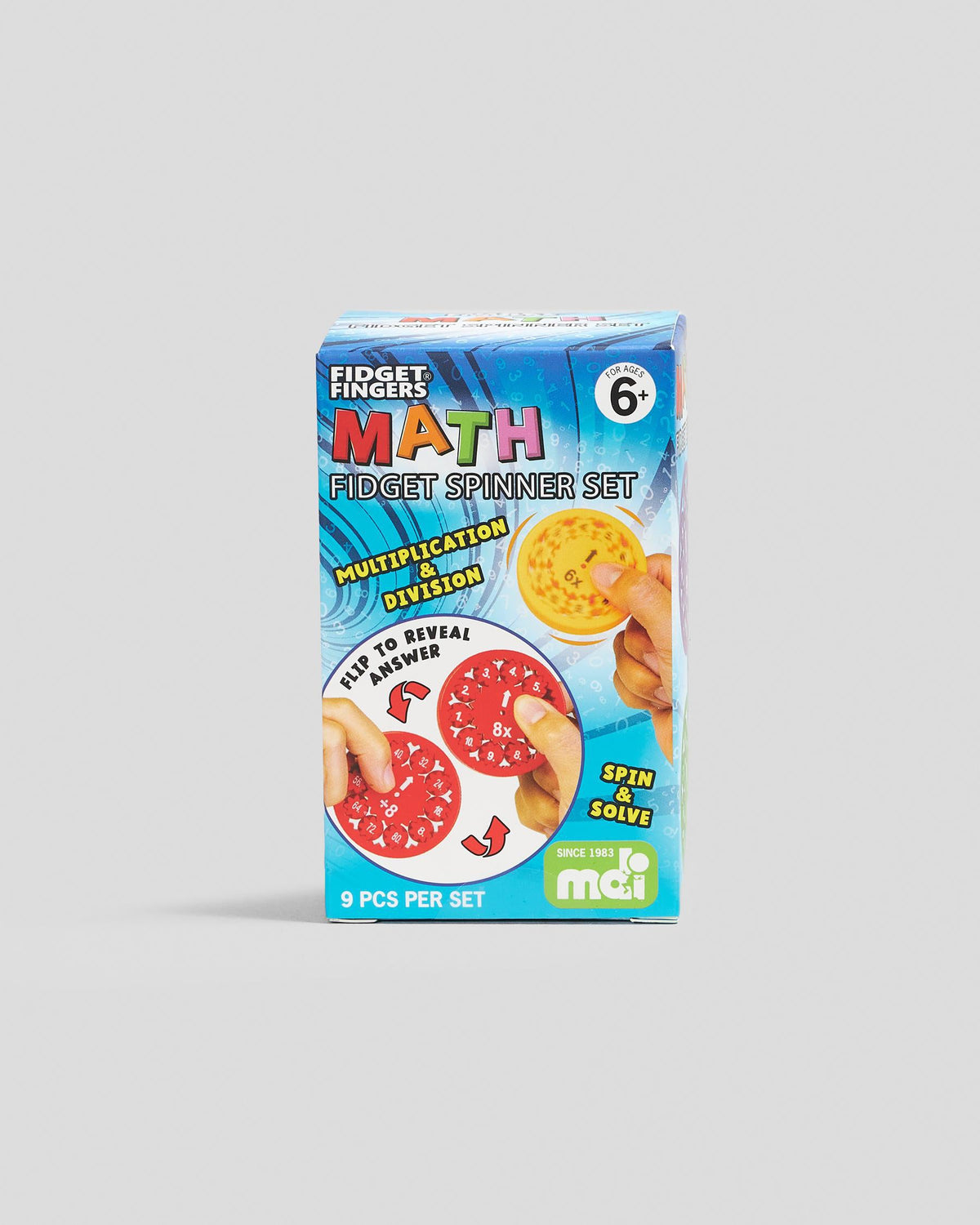 Fidget Fingers Math Fidget Spinner Set for multiplication and division learning