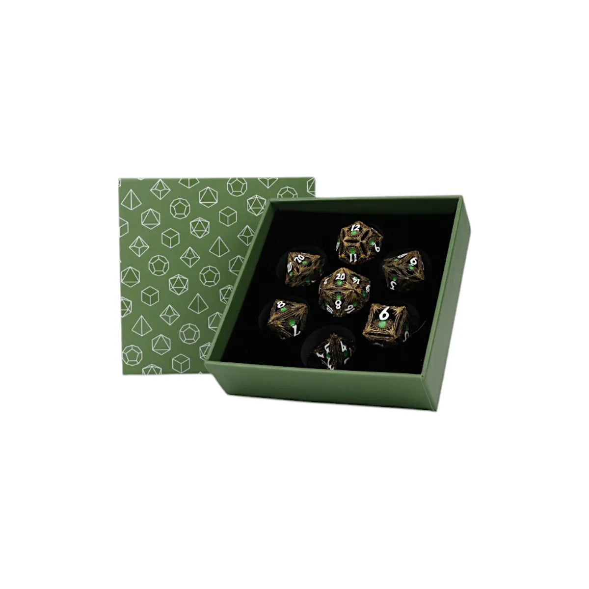 LPG Dice Dragon Eye Dice Set Ancient Bronze/Green - Good Games