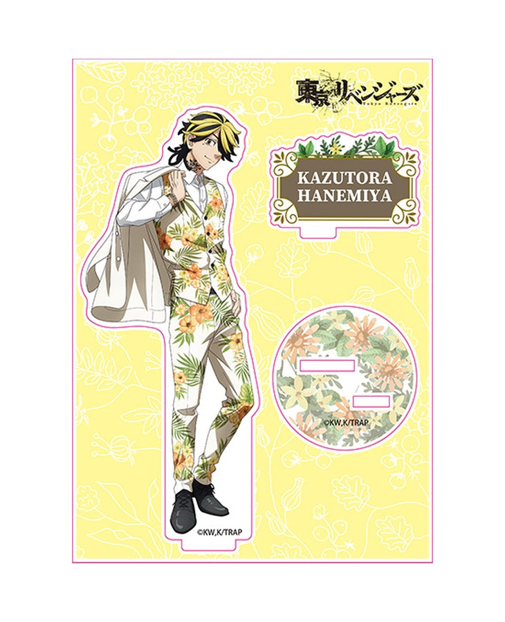 Tokyo Revengers Kazutora Hanemiya acrylic stand wearing a white vest and pants