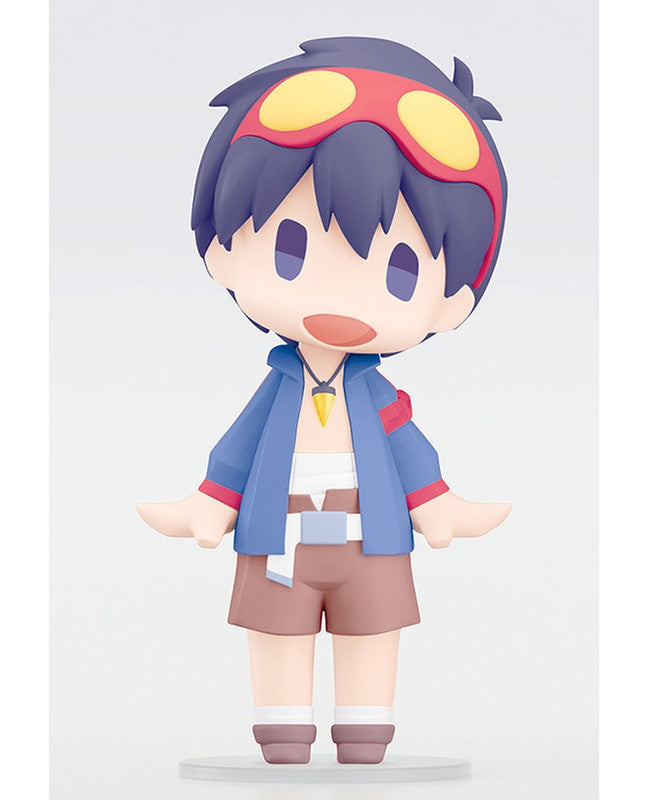 Good Smile Company Hello Good Smile Simon Gurren Lagann figure in blue jacket and brown shorts