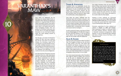 Varathax's Maw: A vast, fiery industrial cavern with bridges and molten glow Page 10