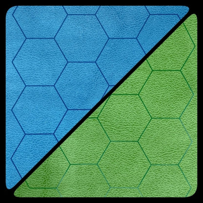 Chessex - Reversible Megamat 1 Hexes Blue/Green CHX 97665 - Good Games