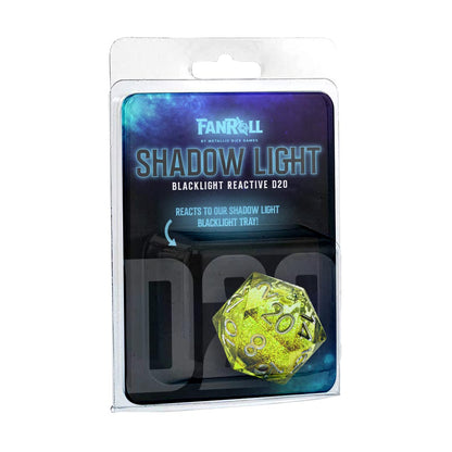 Packaging image for Shadow Light UV Reactive Elixir Liquid Core RPG Dice Set