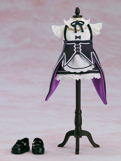 Nendoroid Doll Rem posed holding a tray, showing off facial expression and poseability