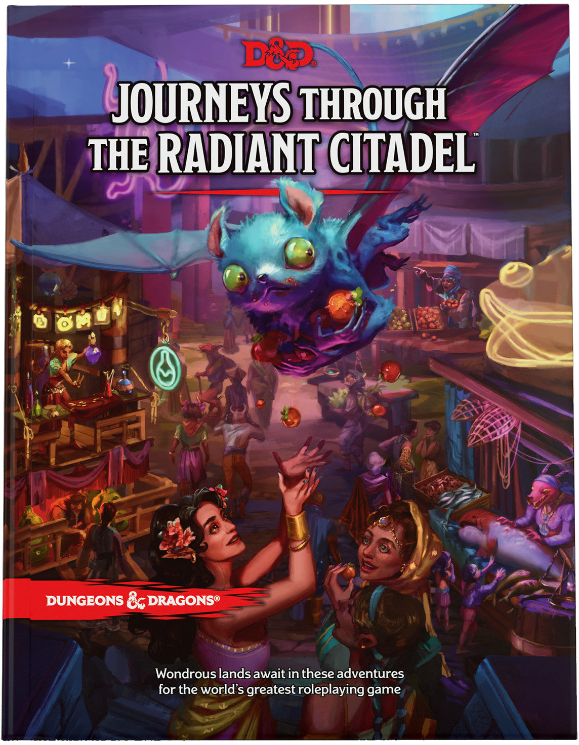 Journeys Through the Radiant Citadel DD hardcover alternative cover featuring colorful crystalline creatures and landscape