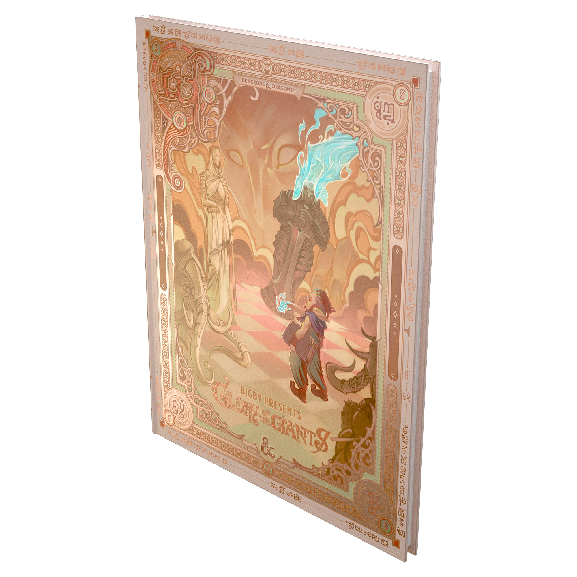 Dungeons Dragons Bigby Presents Glory of the Giants hardcover alternative cover featuring an ornate illustrated scene of characters in a fantasy landscape