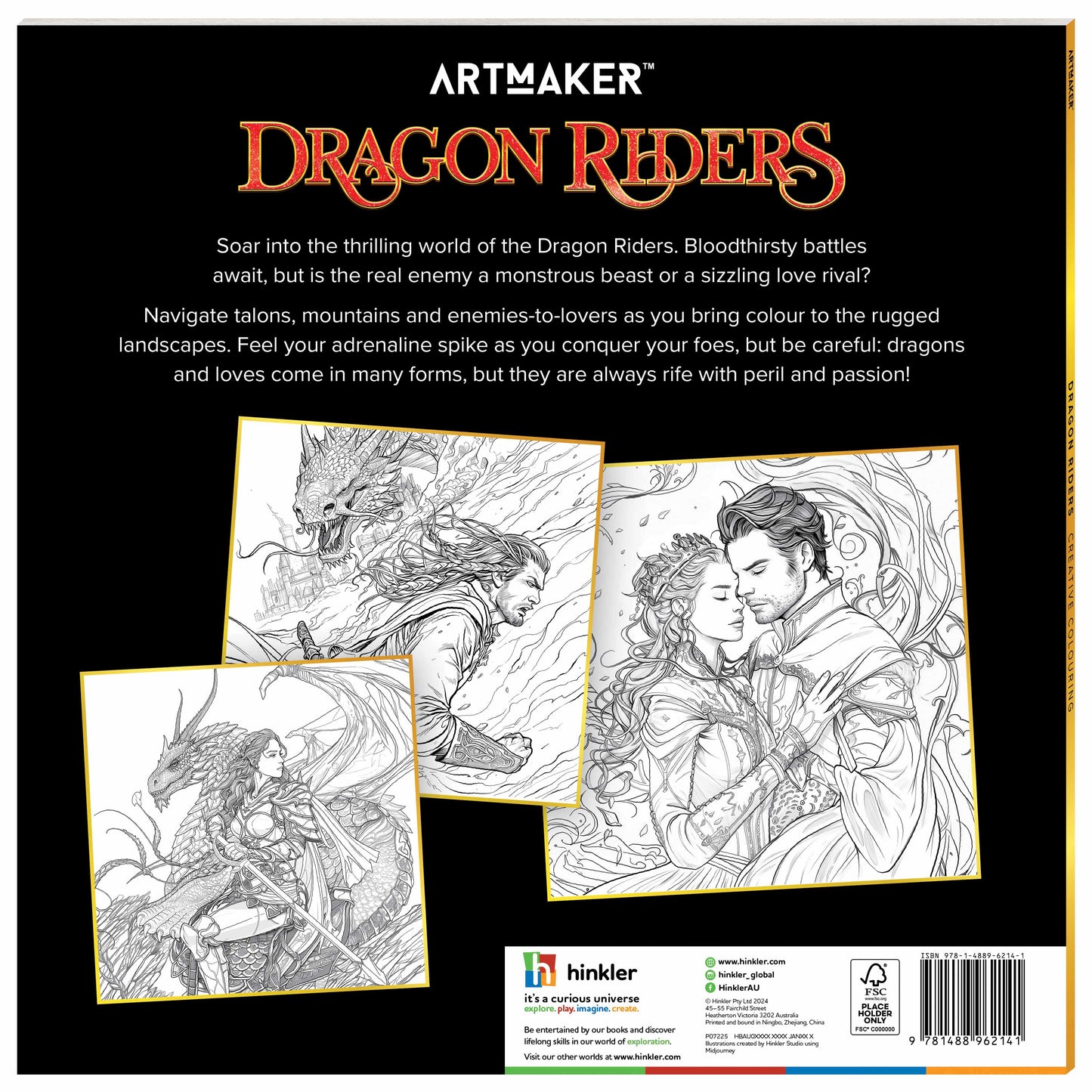 Dragon Riders Creative Colouring Book - Good Games