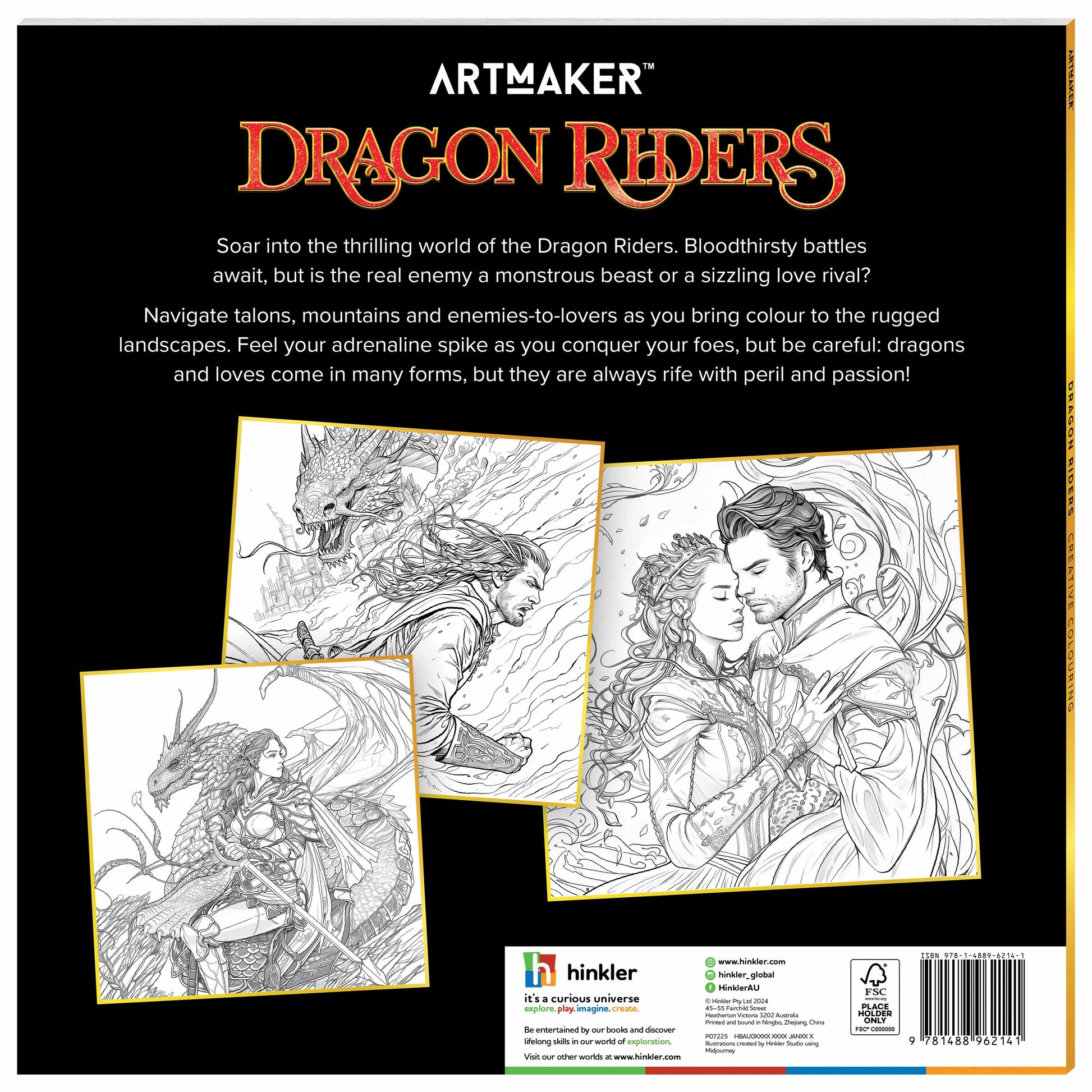 Dragon Riders Creative Colouring Book - Good Games