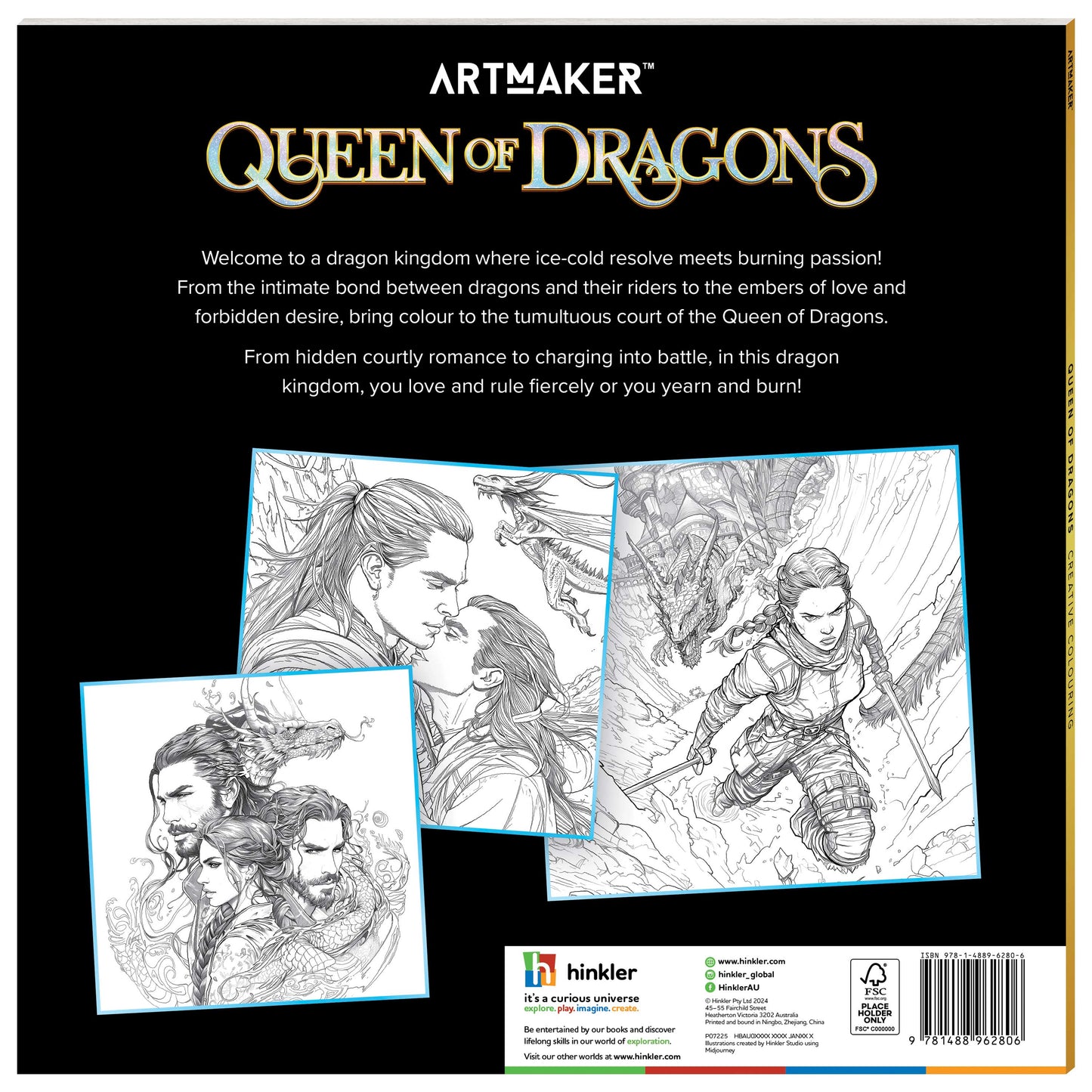 Queen of Dragons Creative Coloring Book - Good Games