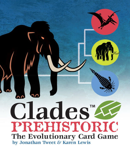 Atlas Games Clades Prehistoric Card Game packaging front view