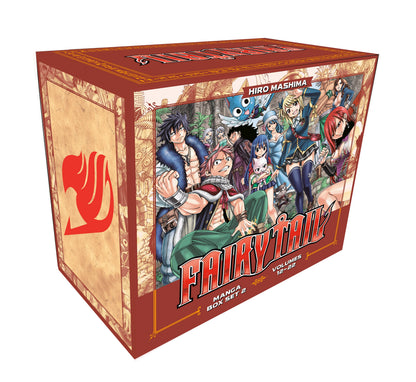 Fairy Tail Manga Box Set 2, Volumes 12-22. Red box shows main characters like Natsu, Lucy, and Gray.