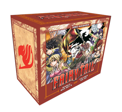 Red Fairy Tail Manga Box Set 3, Volumes 23-33, featuring Natsu, Lucy, and other characters in action poses.
