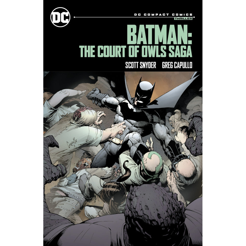 Batman: The Court of Owls Saga: Dc Compact Comics Edition cover: Batman battles a horde of ragged, injured figures