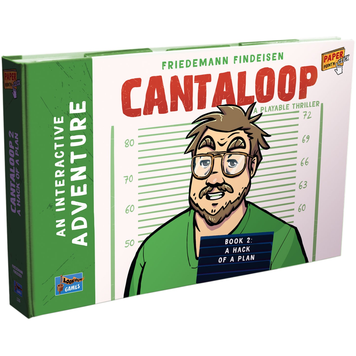 Box cover of Cantaloop Book 2 – A Hack of a Plan with comic-style artwork
