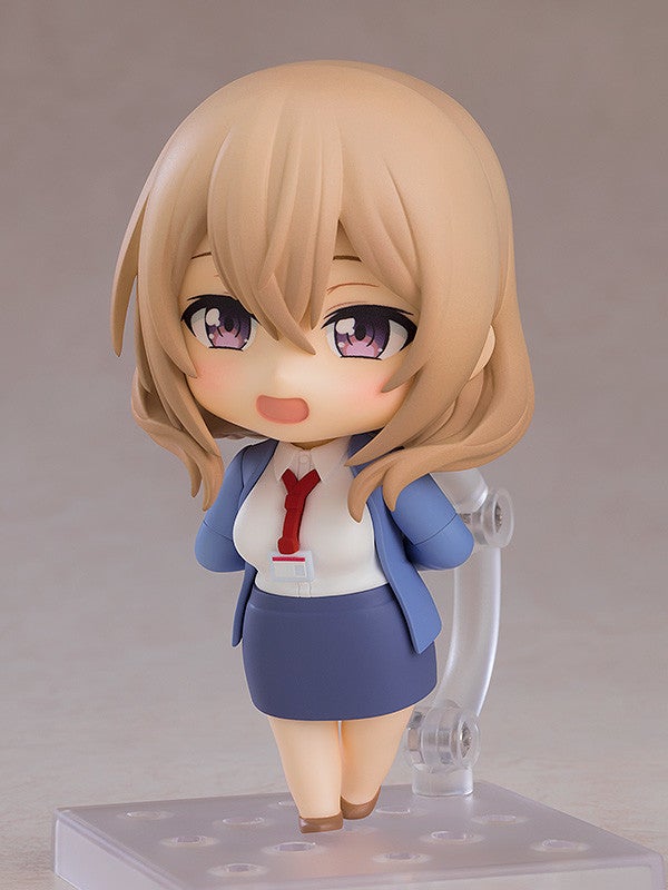 Shiori Katase figure posed with shy expression and office accessory My Tiny Senpai