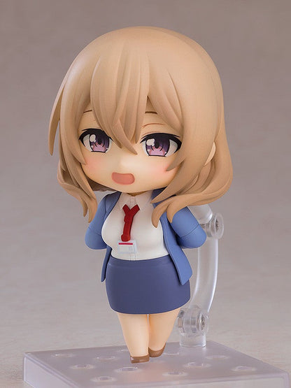 Shiori Katase figure posed with shy expression and office accessory My Tiny Senpai