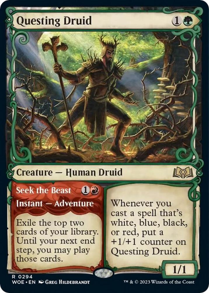 Questing Druid // Seek the Beast 294 (Wilds of Eldraine)  - Showcase